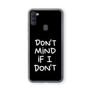 Don't Mind: Samsung Galaxy A11 Transparant Hoesje