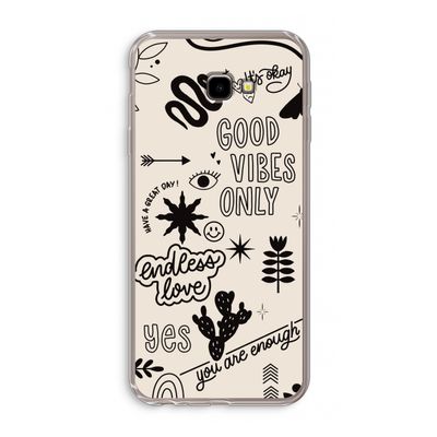 Good vibes: Samsung Galaxy J4 Plus Transparant Hoesje