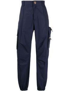 Versace pantalon droit à poches cargo - Bleu