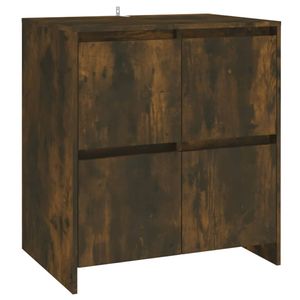 The Living Store Dressoir Gerookt Eiken - 70 x 41 x 75 cm - Montage Vereist