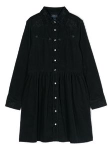 POLO RALPH LAUREN KIDS robe en velours côtelé - Noir