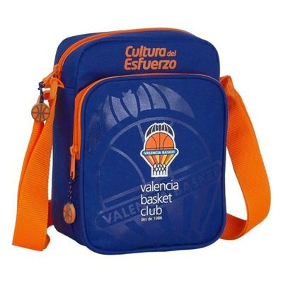 Schoudertas Valencia Basket Blauw Oranje (16 x 22 x 6 cm)