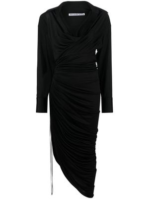 Alexander Wang robe asymétrique à col v - Noir