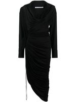 Alexander Wang robe asymétrique à col v - Noir