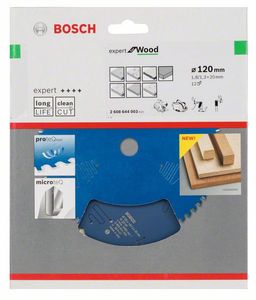 Bosch Accessoires Cirkelzaagblad expert for Wood 120x20x1.8/1.3x12 T - 2608644003