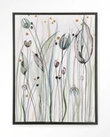 Urban Cotton Wandkleed 'Dreamy Landscape' 110 x 145cm in Floating Frame - black