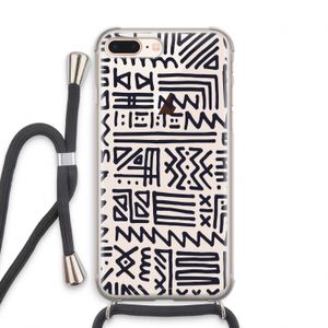 Marrakech print: iPhone 8 Plus Transparant Hoesje met koord