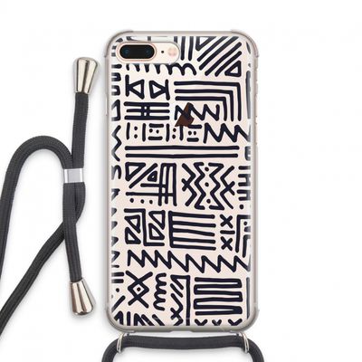 Marrakech print: iPhone 8 Plus Transparant Hoesje met koord