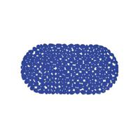 MSV Douche/bad anti-slip mat - badkamer - pvc - donkerblauw - 39 x 99 cm - Badmatjes - thumbnail