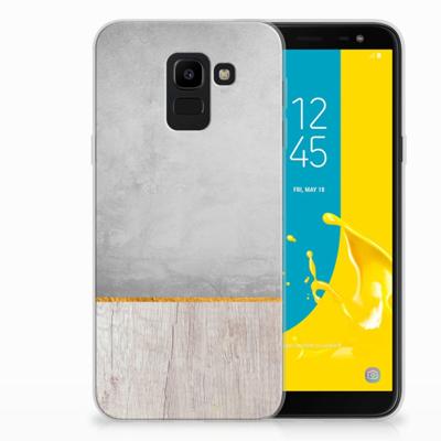 Samsung Galaxy J6 2018 | Bumper Hoesje | Wood Concrete