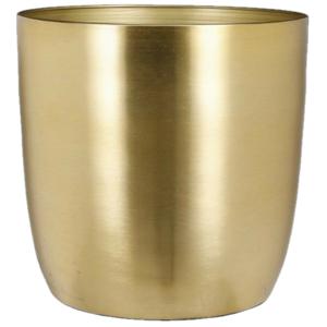 Mica Decorations Plantenpot - metaal goud - 24 x 23 cm