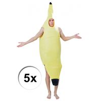 Carnavalskleding bananenpakken 5 stuks   -