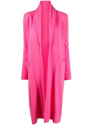 Teddy Cashmere cardigan en cachemire Venzia à design ouvert - Rose
