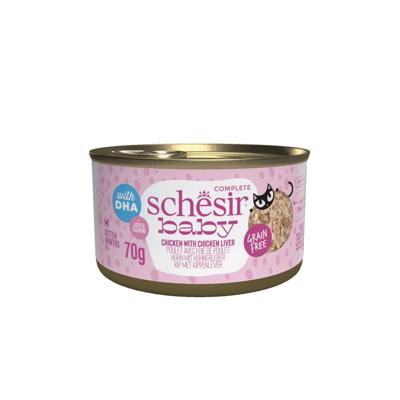 Schesir baby kitten kip&lever bouillon 70gr - Malanico