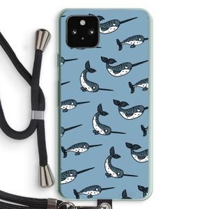 Narwhal: Pixel 5a 5G Transparant Hoesje met koord