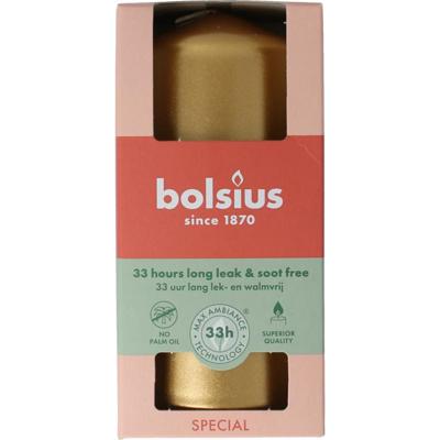 Bolsius stompkaars 120/58 golden orang