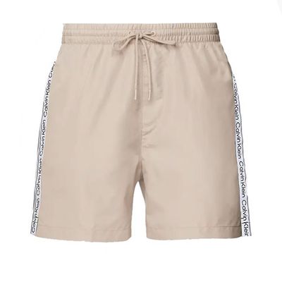 Calvin Klein Zwemshort beige met logoband