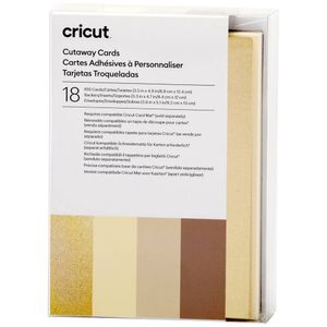 Cricut Cut-Away Cards Neutrals R10 Kaartenset Grijs, Kaki, Crème