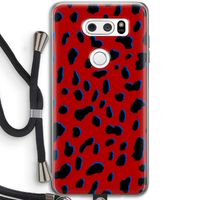 Red Leopard: LG V30 Transparant Hoesje met koord