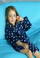 Hartjes kinderbadjas met capuchon-110/116