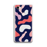 Memphis Shapes Pink: Google Pixel 3 Transparant Hoesje