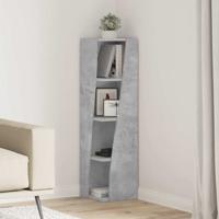 Hoekkast Beton Grijs 27,5x27x102cm Bewerkt hout