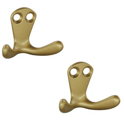 SIRO Kapstokhaak - 6x - goud - aluminium - 2,2 x 3,3 cm - wandhaak - jashaak - ophanghaken SIRO Kapstokhaak - 6x - goud - aluminium - 2,2 x 3,3 cm - wandhaak - jashaak - ophanghaken