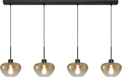Masterlight 4-lichts hanglampGenua zwart met goud glas Ø 24cm - 2971-05-05-130-4-24