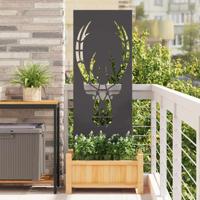 Tuin decoratief paneel Zwart 50 x 140 cm Koudgewalst staal