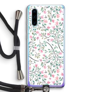 Sierlijke bloemen: Huawei P30 Transparant Hoesje met koord