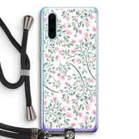 Sierlijke bloemen: Huawei P30 Transparant Hoesje met koord