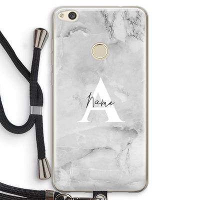 Ivory Marble: Huawei Ascend P8 Lite (2017) Transparant Hoesje met koord
