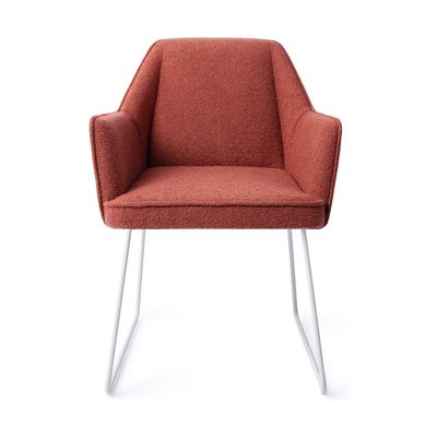 Jesper Home Tome eetkamerstoel Shabby Saffron slide white