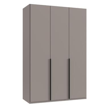 Kledingkast Milaan 3-deurs - kiezel - 208x135x58 cm - Leen Bakker