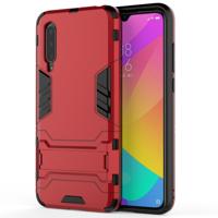 Voor Xiaomi mi CC9 shock proof PC + TPU beschermhoes met onzichtbare houder (rood)