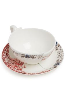 Seletti tasse de thé et soucoupe Hybrid Zora - Blanc