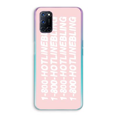Hotline bling pink: Oppo A72 Transparant Hoesje