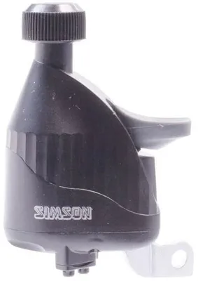 Simson Dynamo Links met Rubberen Loopwiel - Zwart