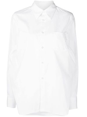 Comme Des Garçons chemise en popeline à manches longues - Blanc