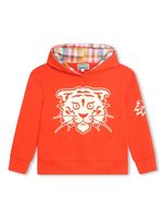 Kenzo Kids hoodie en coton à logo imprimé - Rouge - thumbnail