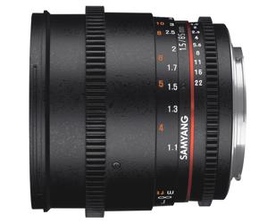 Samyang 85mm T1.5 VDSLR AS IF UMC II, Sony E-Mount SLR Telelens Zwart