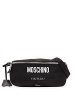 Moschino sac banane à logo imprimé - Noir - thumbnail