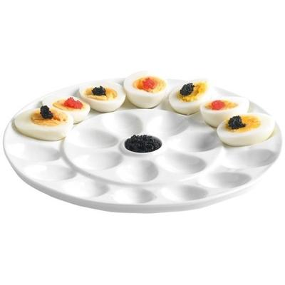 Ronde eierschaal/serveerschaal - porselein - Dia 26 cm - Serveerborden - Borden en schalen