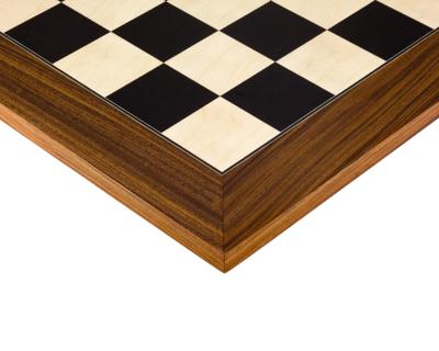 60 cm Zwart Anegre en Palissander Luxe Schaakbord