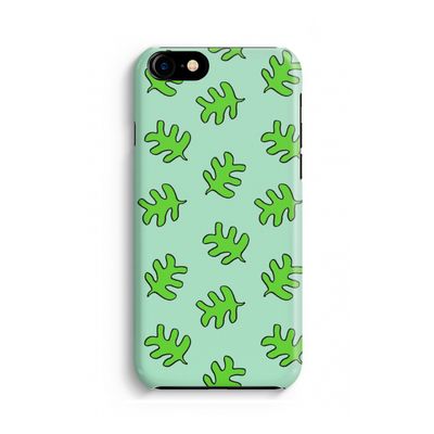 Groene blaadjes: Volledig geprint iPhone SE 2020 Hoesje