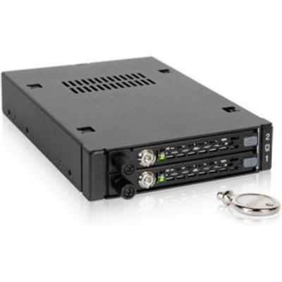 Icy Dock MB492SKL-B 3,5 SATA mobile rack voor 2x 2,5