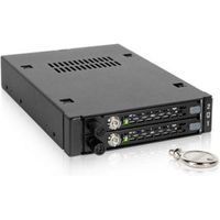 Icy Dock MB492SKL-B 3,5 SATA mobile rack voor 2x 2,5