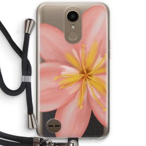 Pink Ellila Flower: LG K10 (2017) Transparant Hoesje met koord