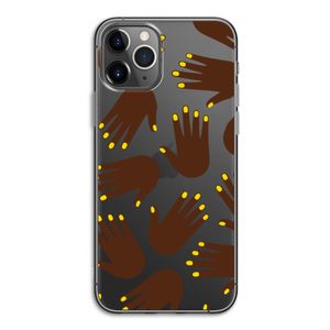 Hands dark: iPhone 11 Pro Transparant Hoesje