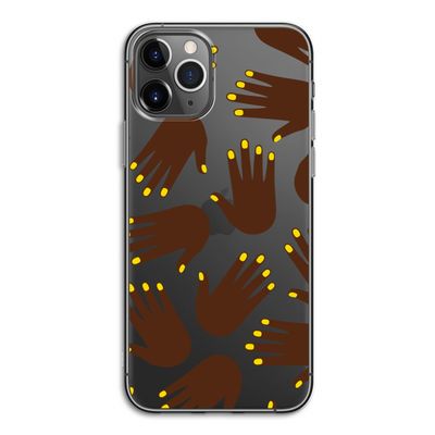 Hands dark: iPhone 11 Pro Transparant Hoesje